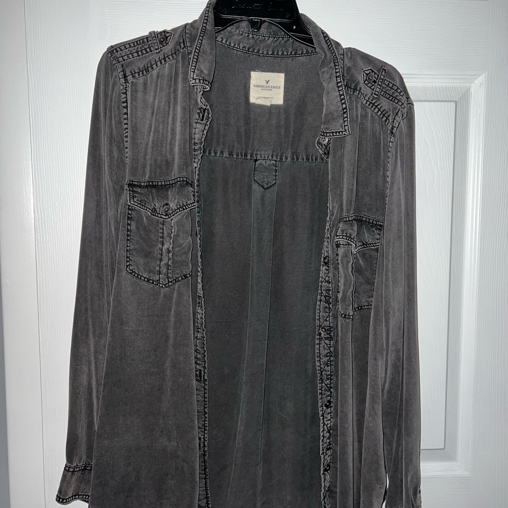 American Eagle button up shirt jacket